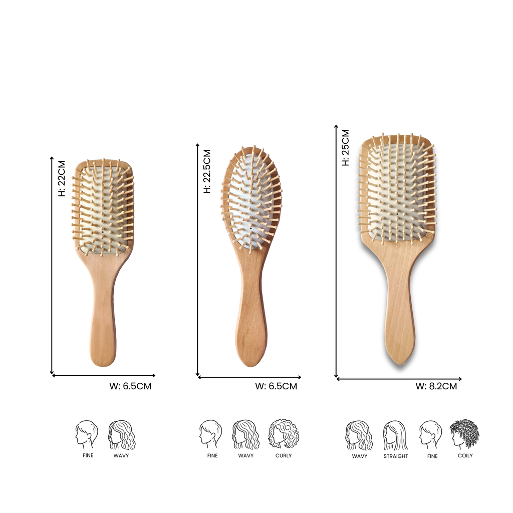 Personalized Hairbrush Gift Bundle | Set of 3 Engraved Brushes