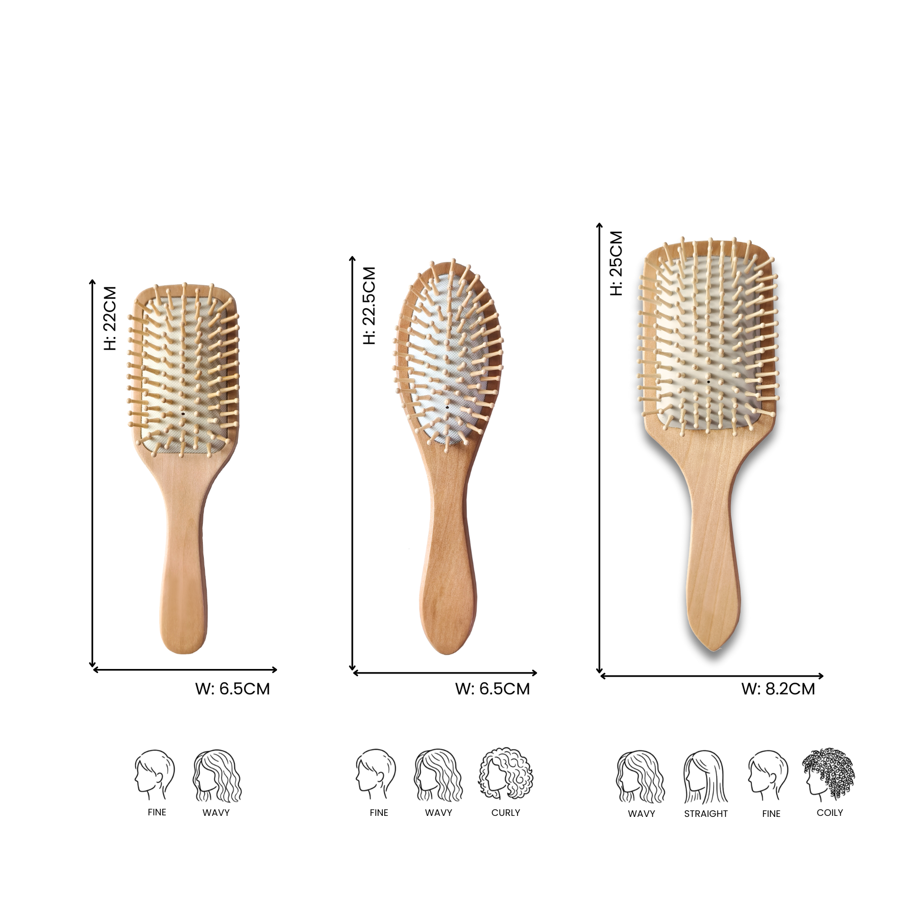 Personalized Hairbrush Gift Bundle | Set of 3 Engraved Brushes