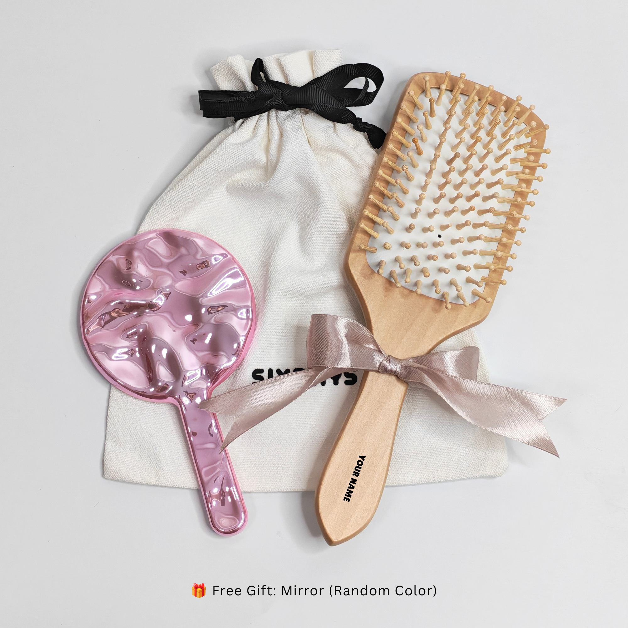 Personalised Wooden Hair Brush | Engraved Gift for Her