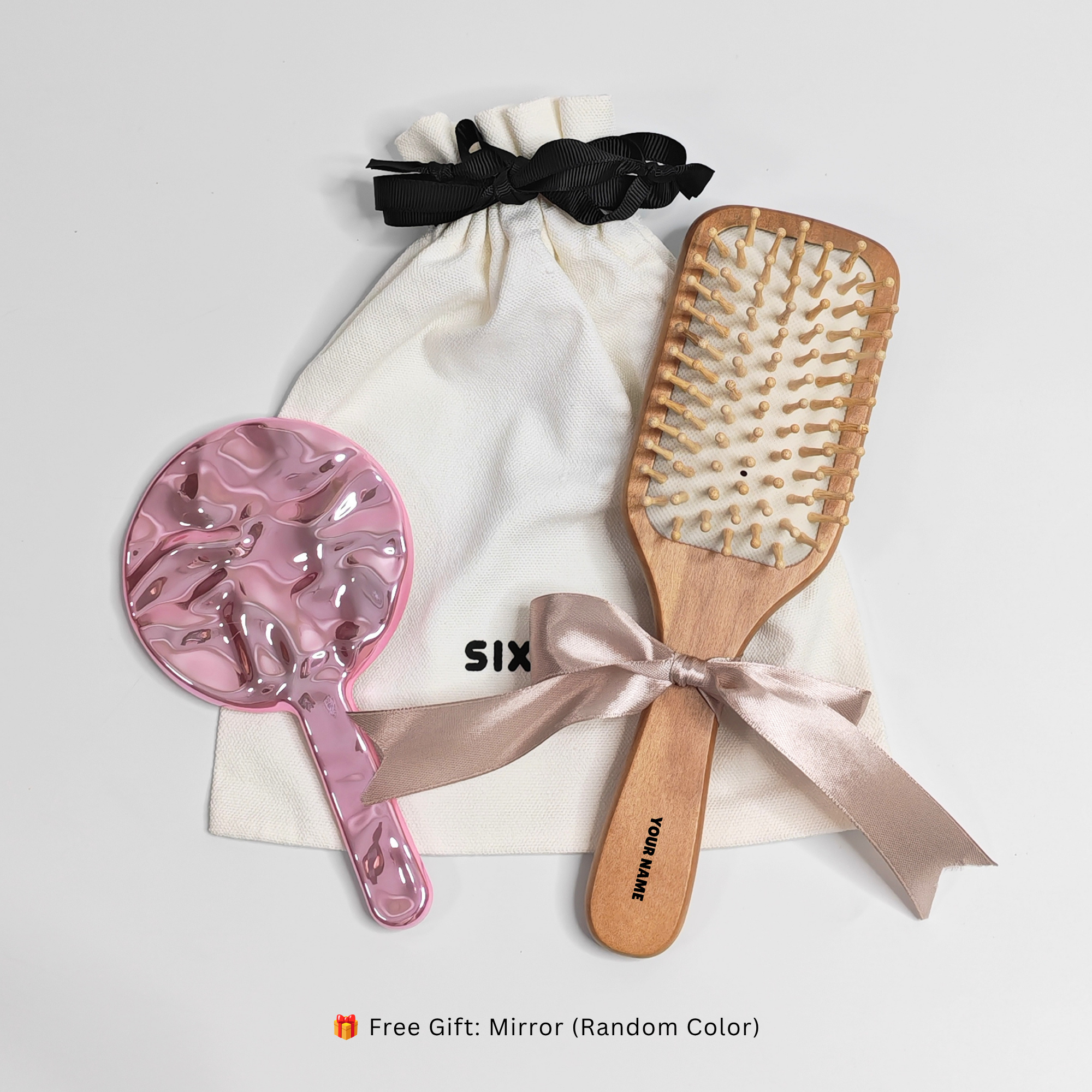 Personalised Hair Brush Gift Set | Engraved Name Gift