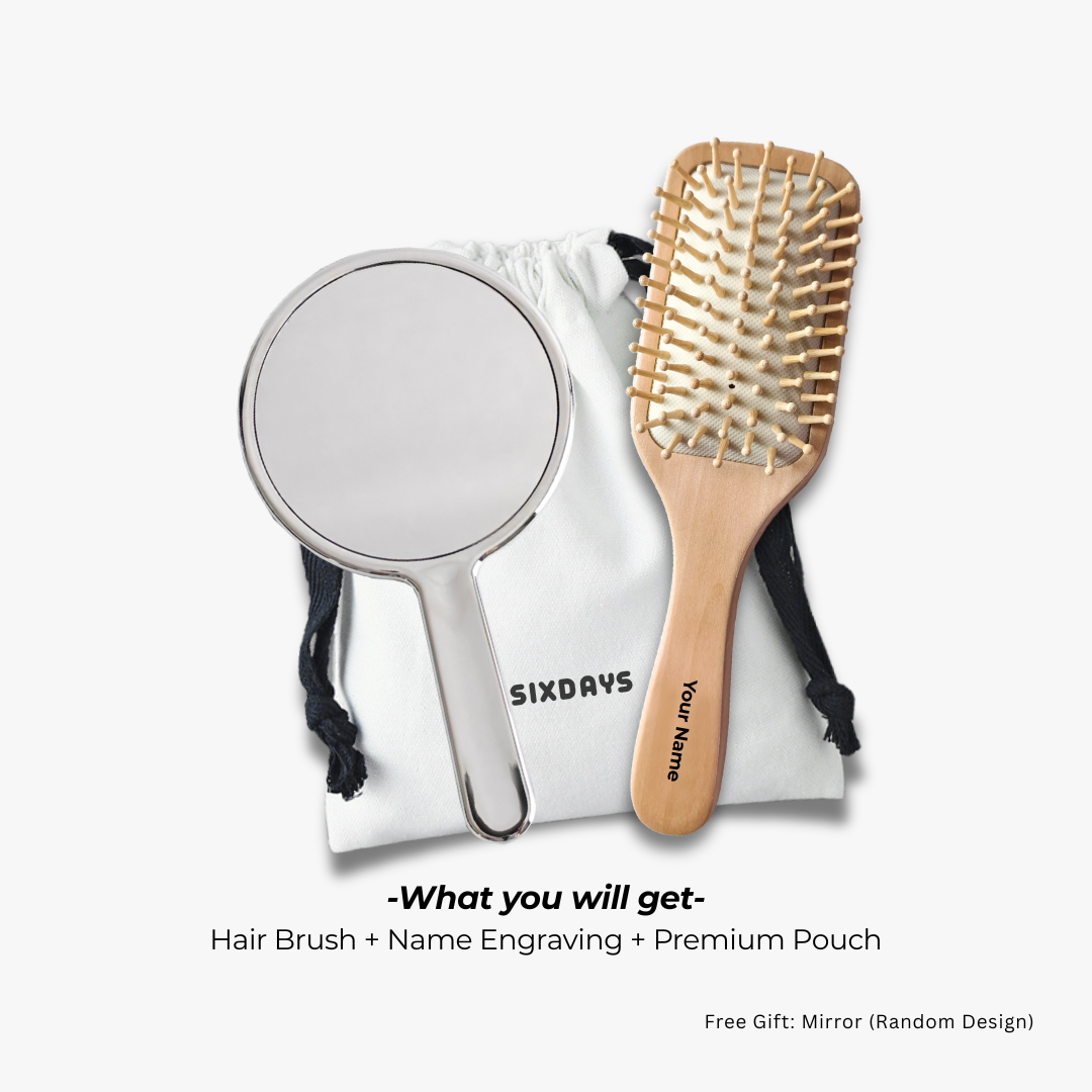 Personalised Hair Brush Gift Set | Premium Engraved Gift