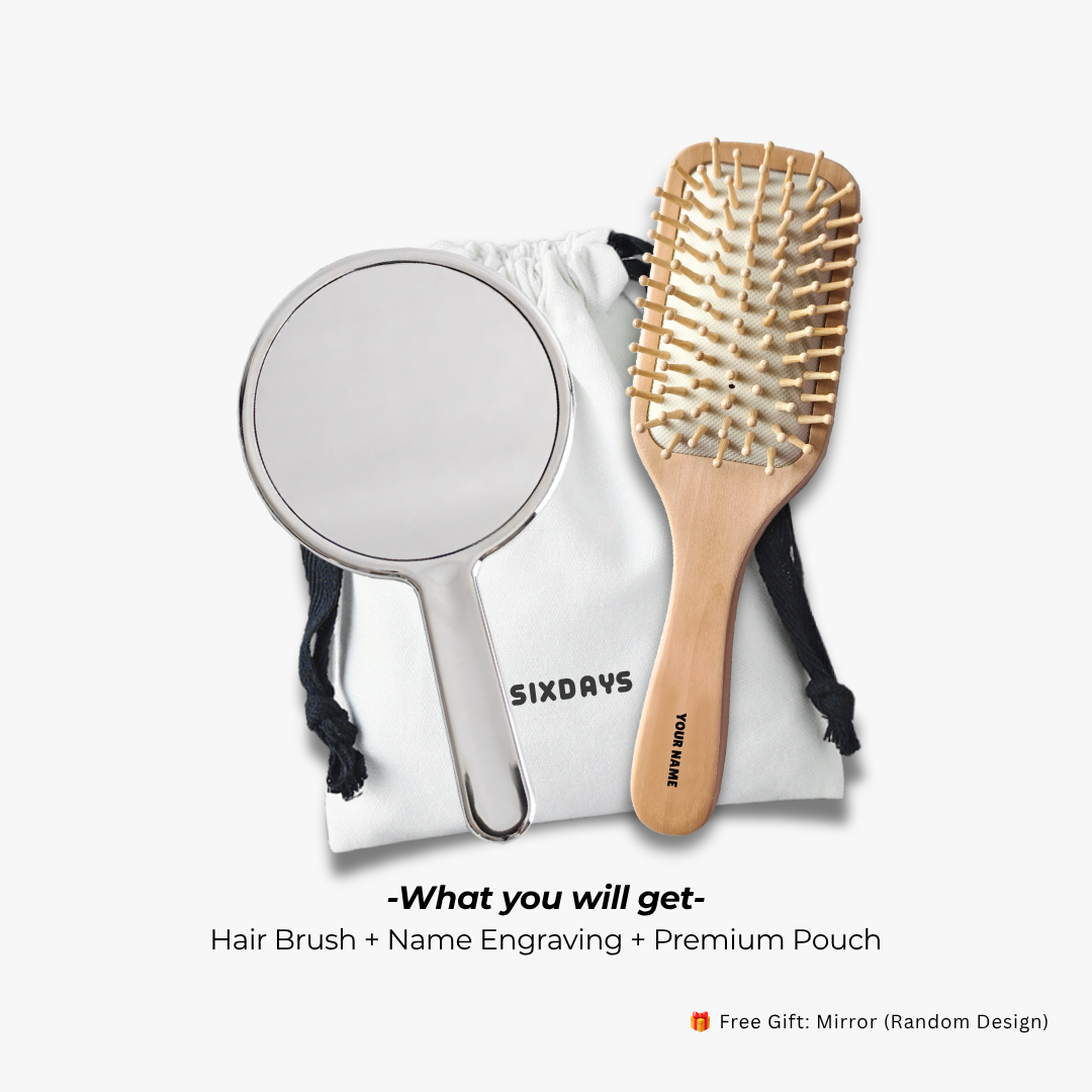 Personalised Hair Brush Gift Set | Engraved Name Gift