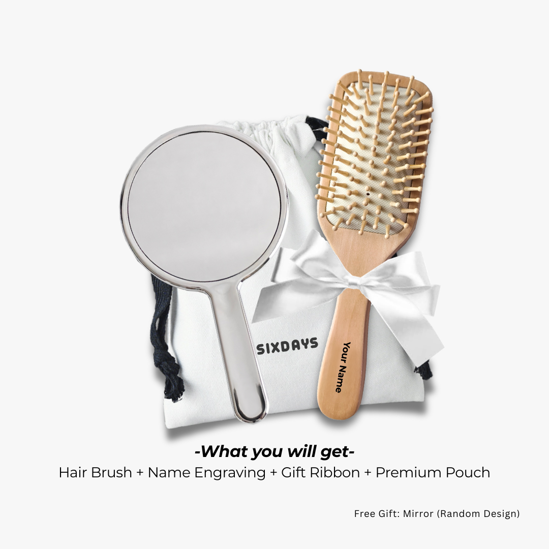 Personalised Hair Brush Gift Set | Premium Engraved Gift