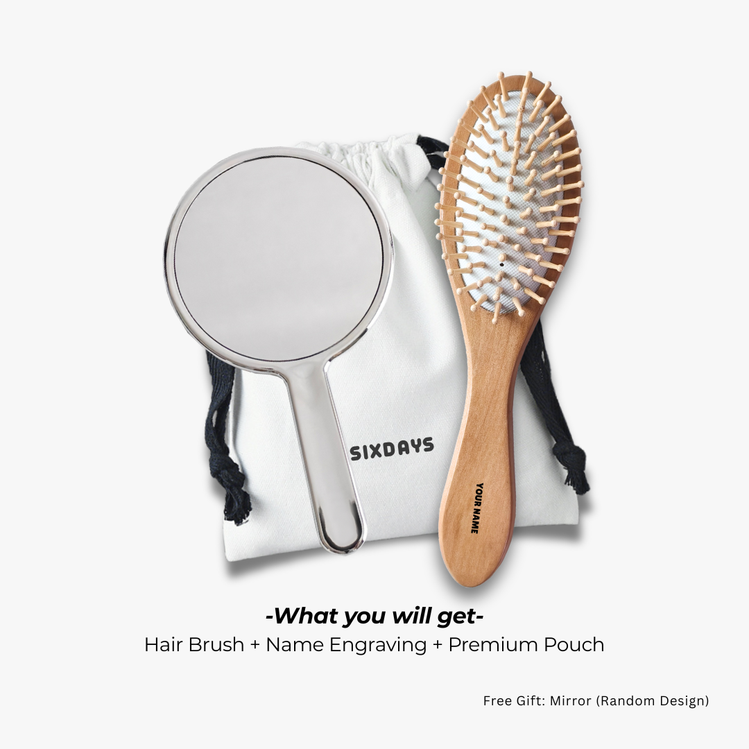 Engraved Wooden Hair Brush | Personalised Gift for Her