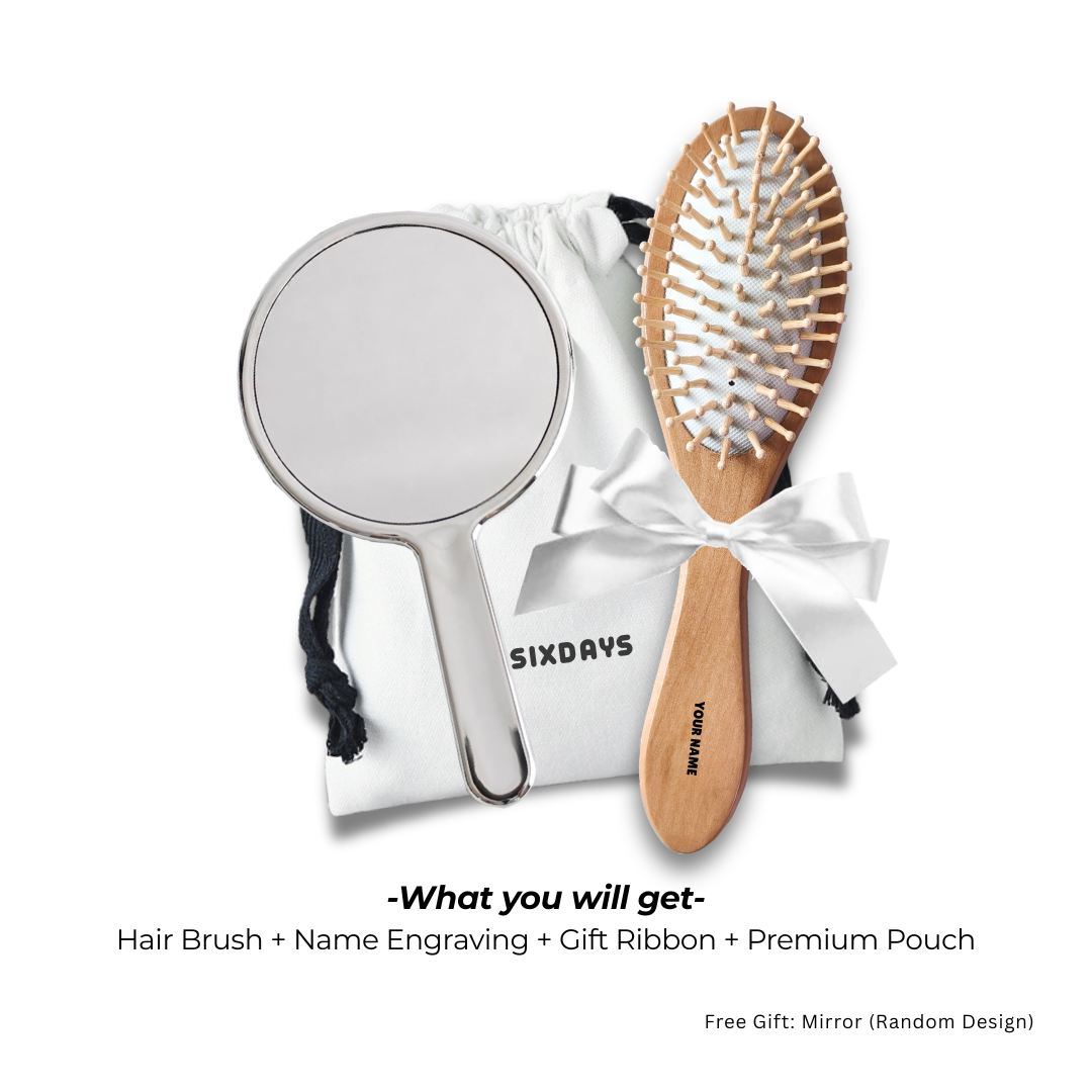 Engraved Wooden Hair Brush | Personalised Gift for Her
