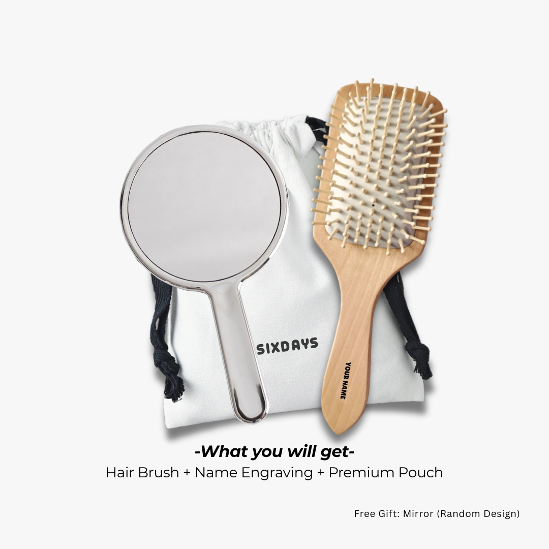 Personalised Wooden Hair Brush | Custom Name Gift