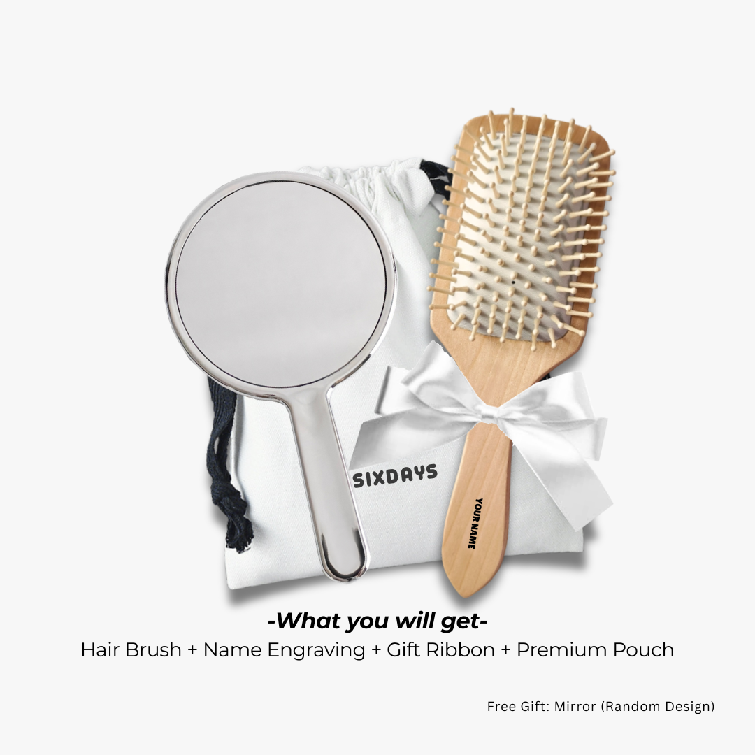 Personalised Wooden Hair Brush | Custom Name Gift
