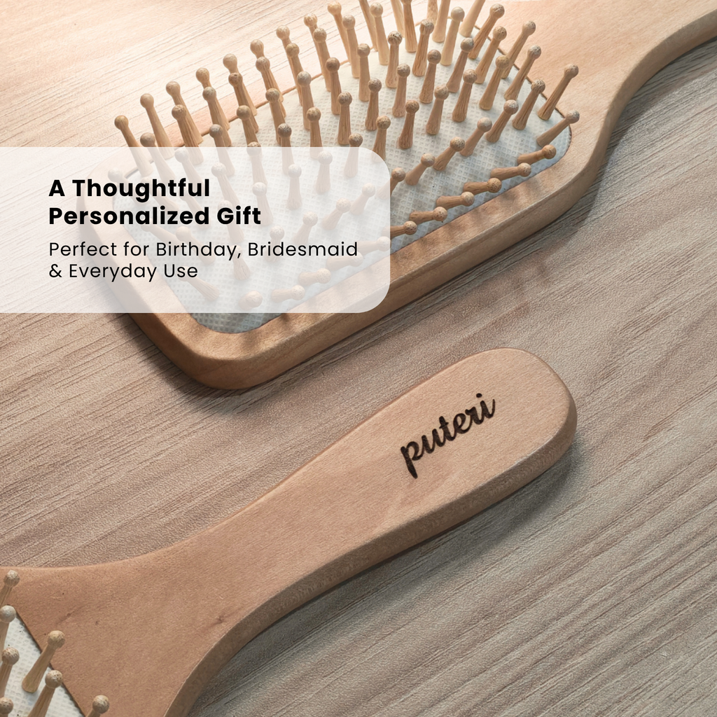Personalised Hair Brush Gift Set | Premium Engraved Gift