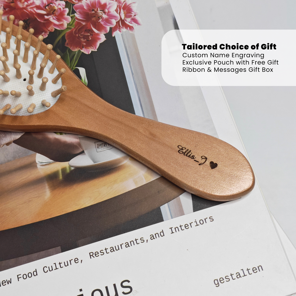 Personalised Engraved Hair Brush | Custom Name Gift