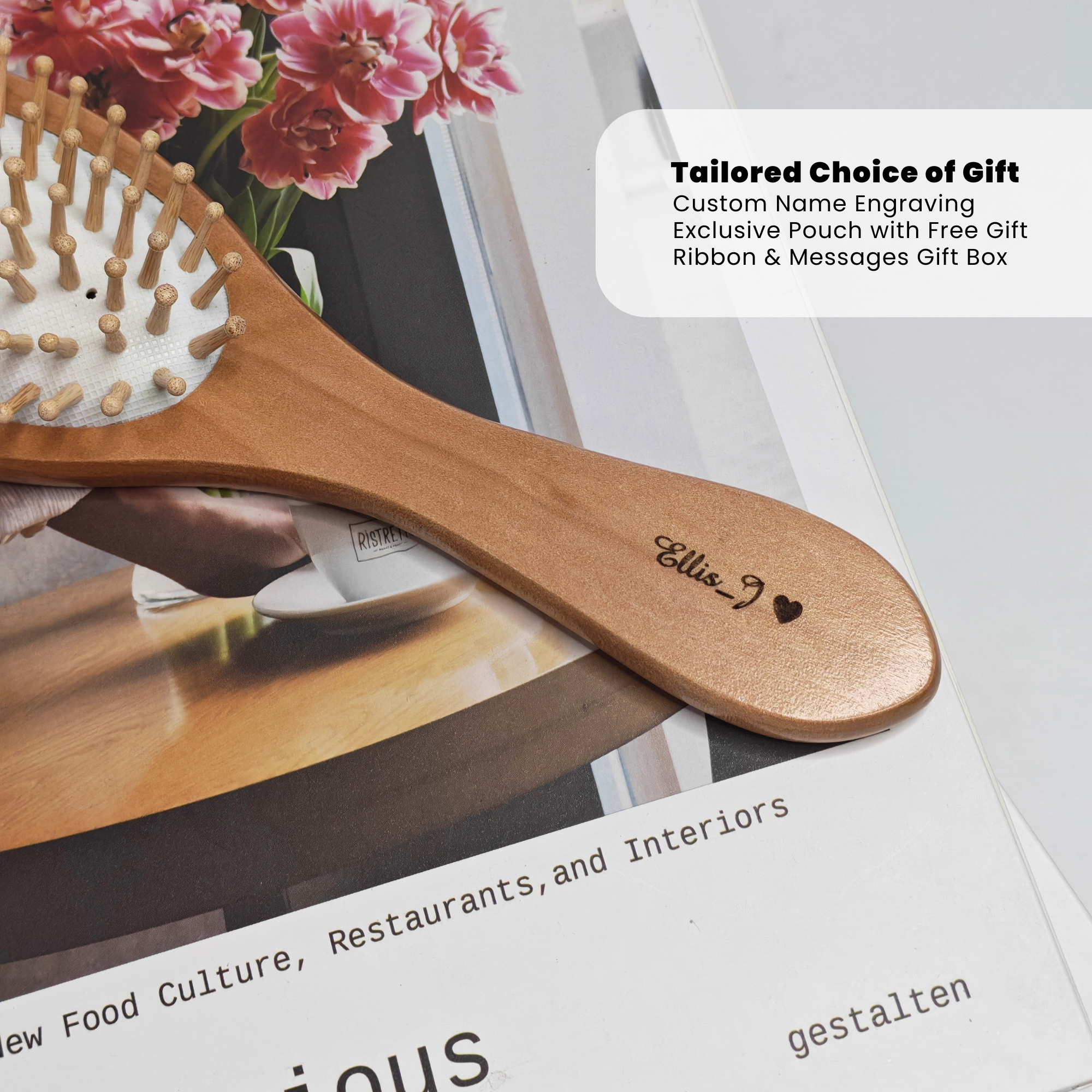 Personalised Engraved Hair Brush | Custom Name Gift