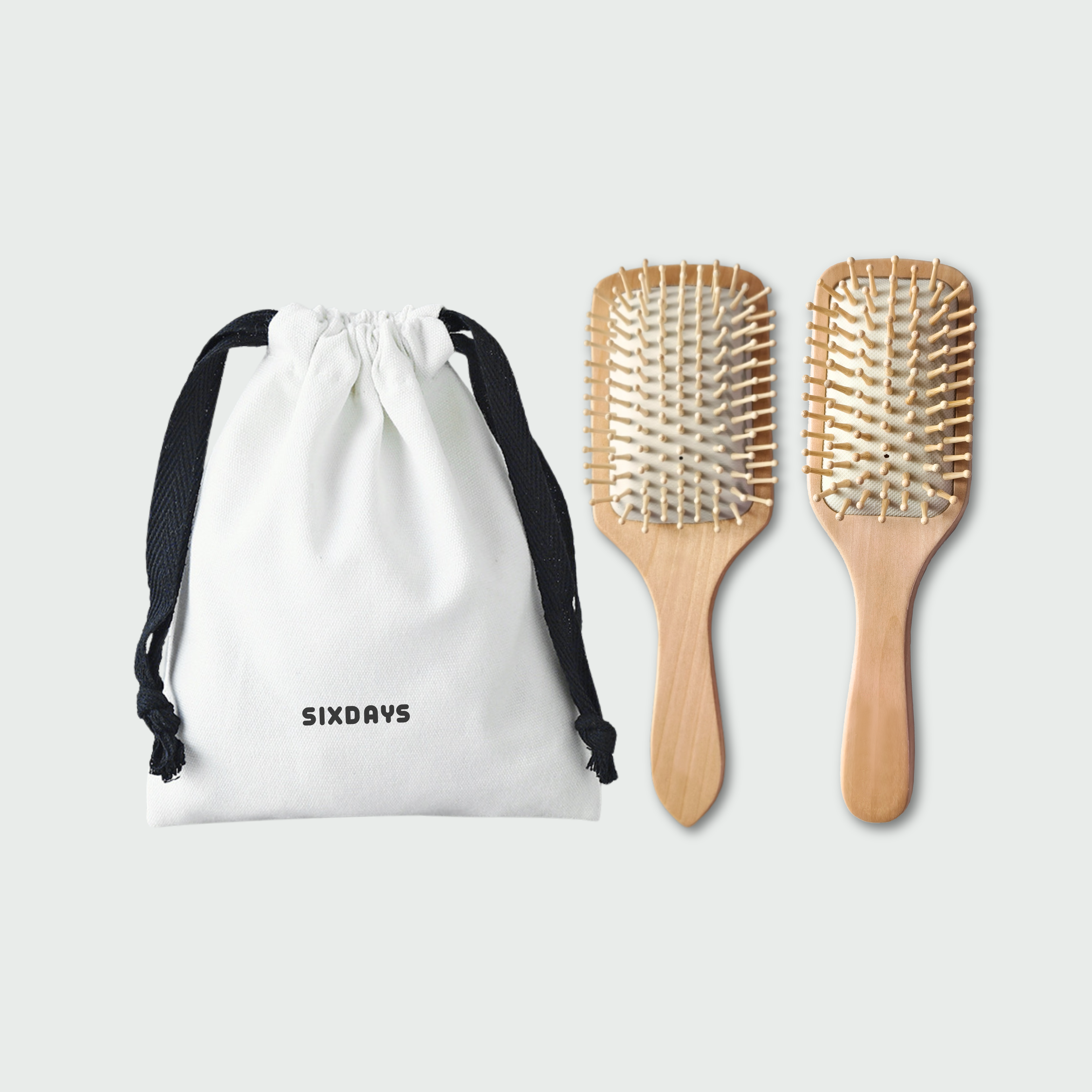 Daily Care Wooden Hair Brush Set